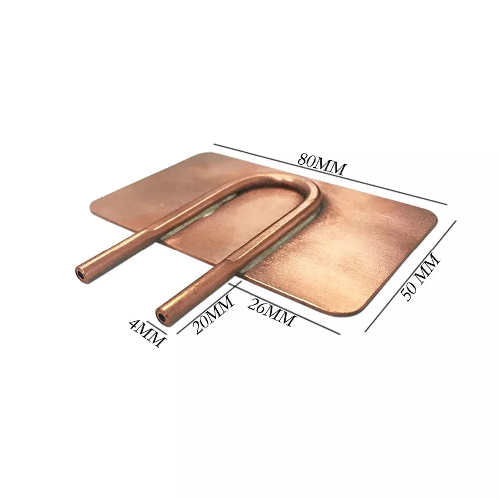 Custom 80x50MM Universal Mobile Phone Water Cooling Copper Plate Fan DIY Water Cold Head Water Circulation Cooling Manufacturer