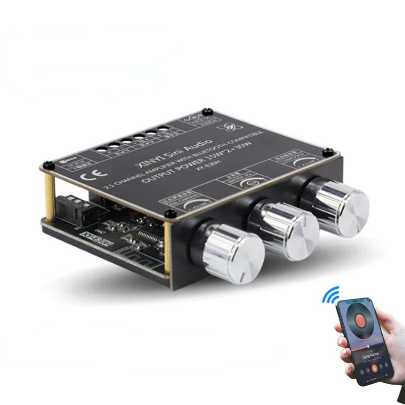 2.1 Channel 2*15W+30W Power Subwoofer Amplifier Board HiFi Class D Home Theater Audio Stereo Equalizer AUX Amp