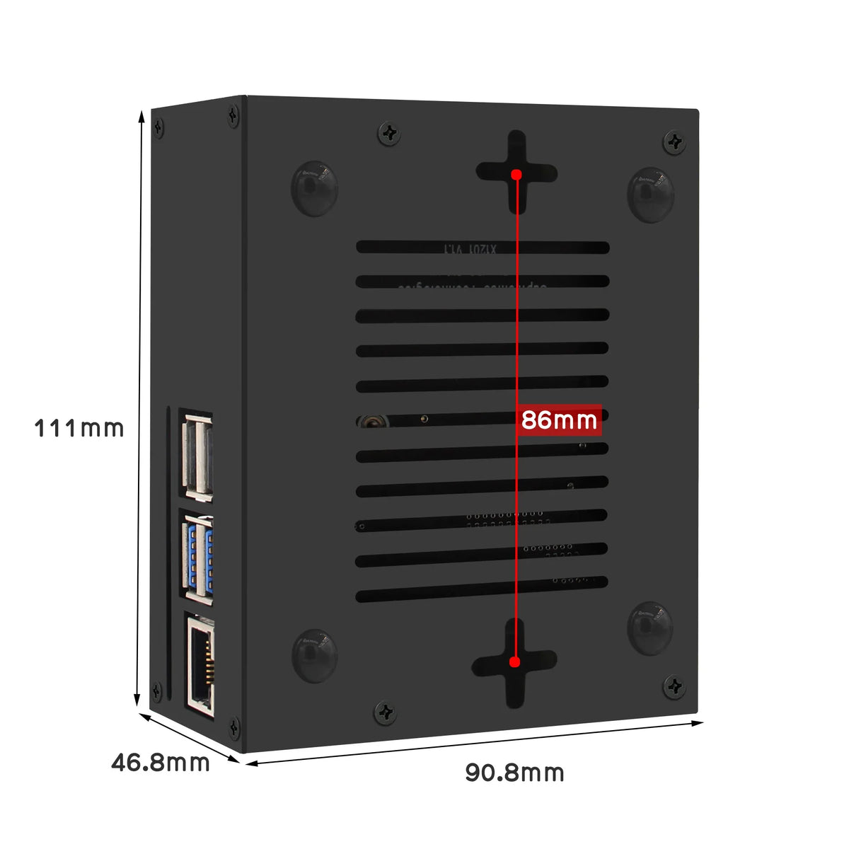 X1201-C1 Metal Case for Raspberry Pi 5 & X1201 UPS Board