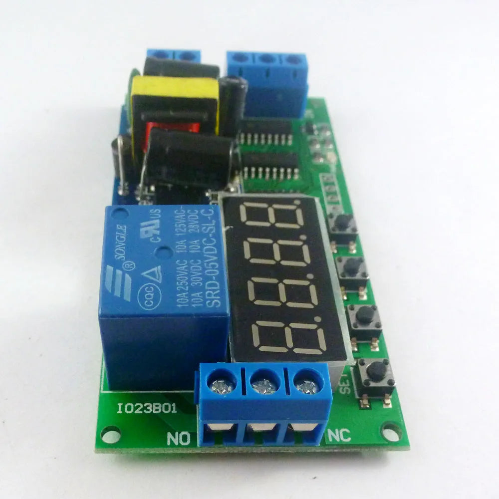 Custom OEM IO23B01 AC 110V 220V Converter Multifunction Self-lock Relay PLC Cycle Timer Module Delay Time Switch Manufacturer