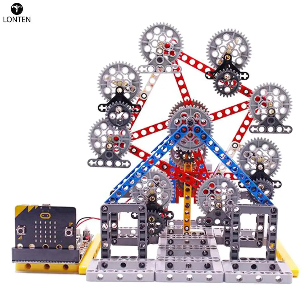 Custom Lonten 2019 New High Tech Toys for Micro:bit Programmable Building Block DIY Smart Ferris Wheel Kit Children Learning Manufacturer