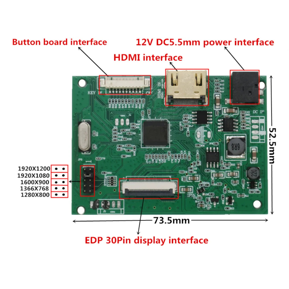 Custom 13.3 InchFor Raspberry Pi Banana/Orange Pi Mini Computer IPS LCD Screen Display Monitor HD-Compatible Driver Control Board Manufacturer