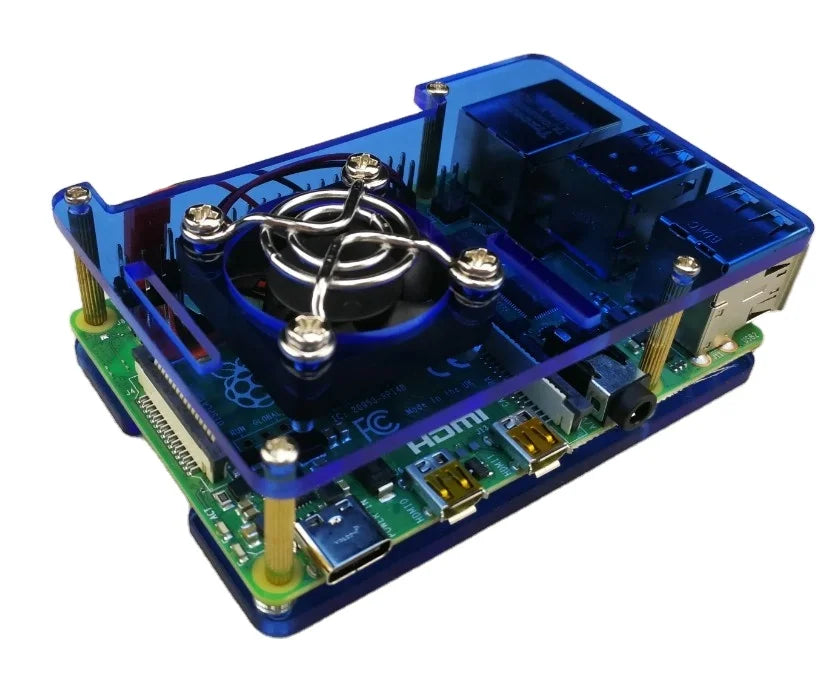 Custom New arriving!!!! On Stock Raspberry Pi 4 2 layers acrylic Case Box for Raspberry Pi 4 case Manufacturer