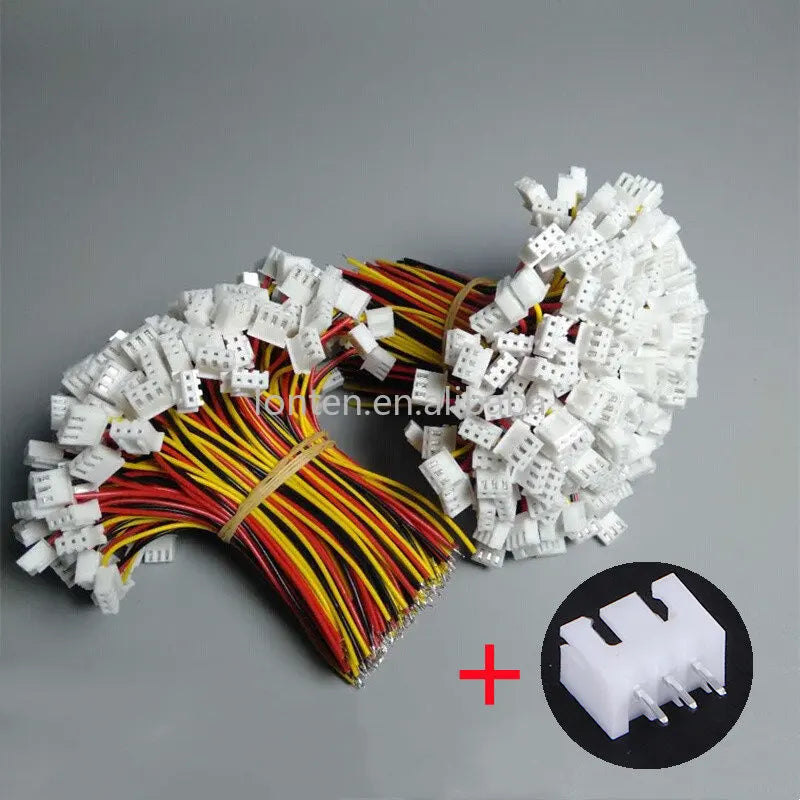 Custom 20 SETS JST XH 2.5 3 Pin Battery Connector Plug Female & Male with 100MM Wire Manufacturer