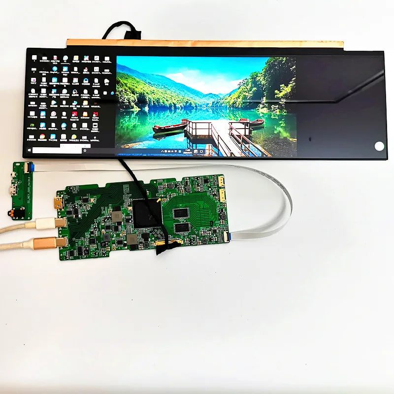 Custom 4K Gravity rotating LCD display module 3840*1100 HD Type-C for Raspberry Pi Computer Temperature Memory Display Cars DIY Kits Manufacturer