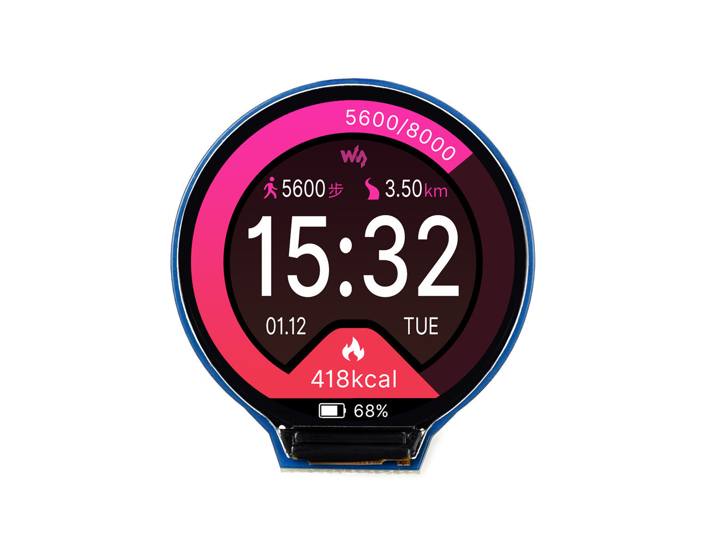 1.28Inch Ronde Lcd Display Module 65K Rgb Kleuren 240x240 Resolutie, spi Interface Custom PCB pcba electronic lock Custom