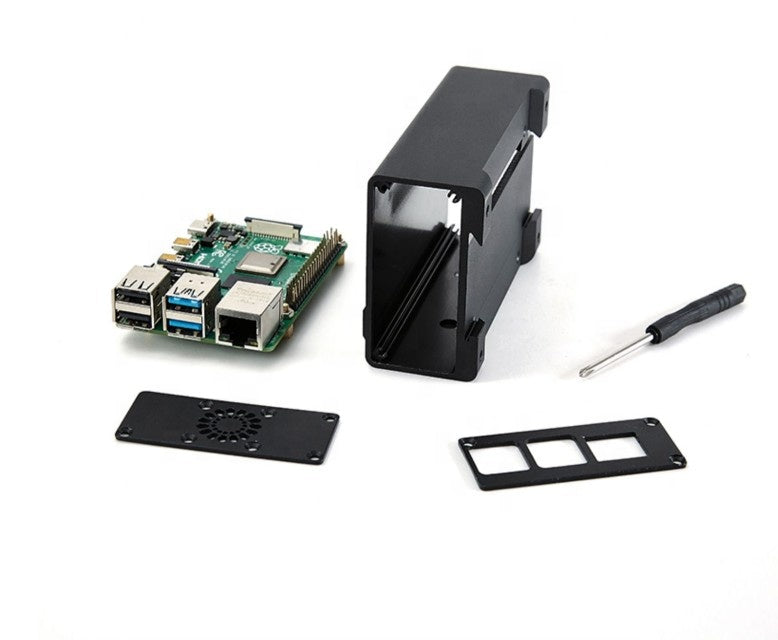 TF sd card Closed Industrial Raspberry Pi Case Aluminum Alloy Enclosure Case + Fan + Heat sink enclosed LT-4BA12 customize