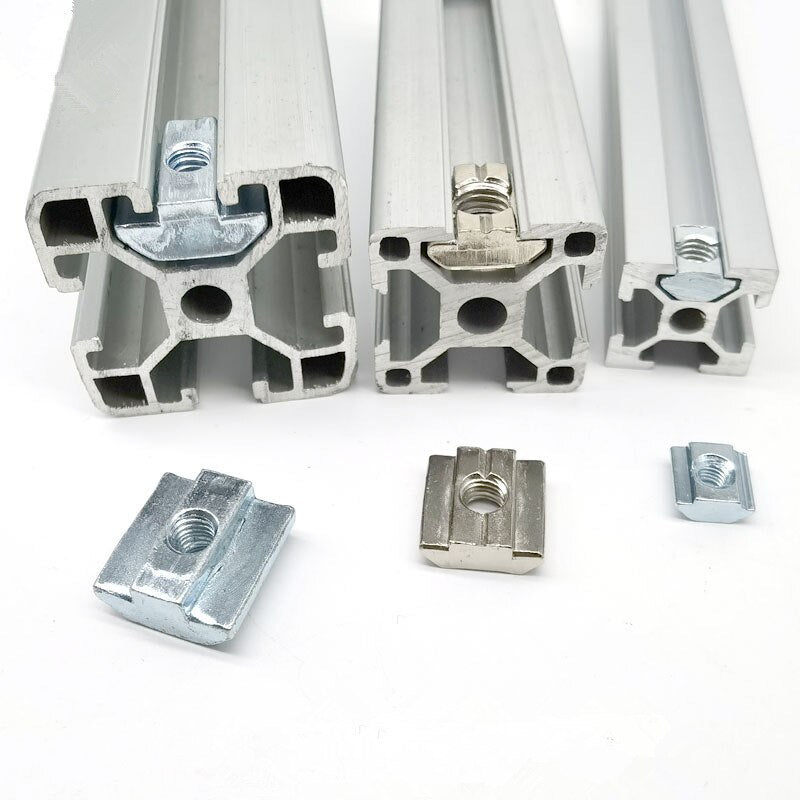 3D Printer Parts M3 M4 M5 M6 M8 T Block Square nuts T-Track Sliding Hammer Nut for Fastener Aluminum Profile 3030 4040 4545 customize