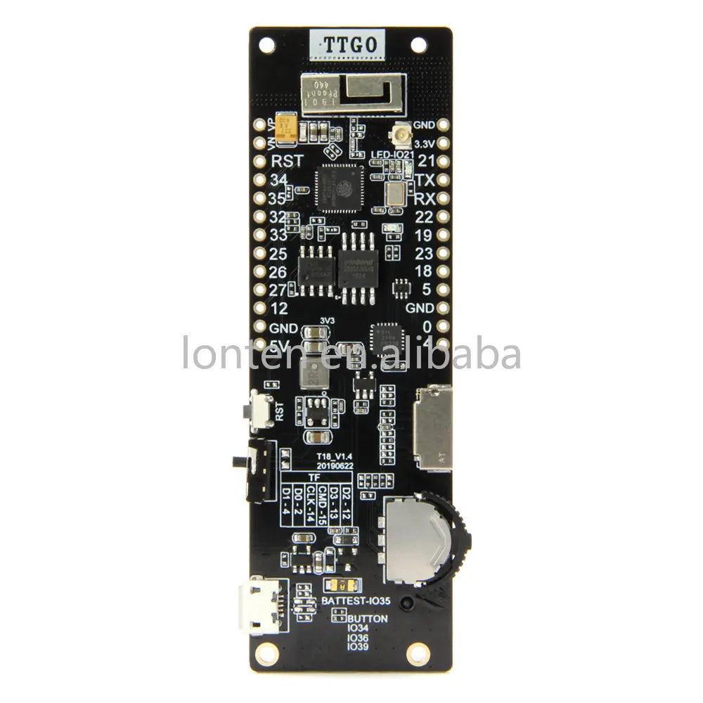 Custom TTGO T-Cell ESP32 Development Board WiFi BT Wireless Module 18650 Battery Seat 4MB Flash 8MB Psram for Arduin0 Manufacturer