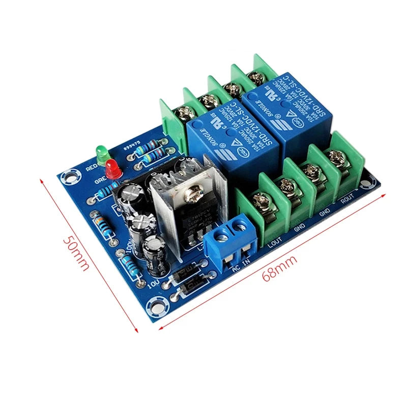 Custom AC 12-18V 2ch 2 way Power amplifier audio speaker protection board high power protector Double Relay with Boot Delay 10A Manufacturer