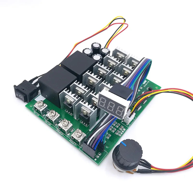 Custom 60A 10-55V Digital display PWM speed controller module forward reversal 0~100% adjustable DC motor 12V 24V 36V 48V MAX 100A Manufacturer