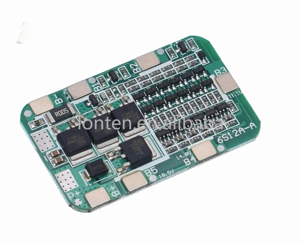 Custom 1 Piece 6S 15A 24V PCB BMS Protection Board for 6 Pack 18650 Li-ion Lithium Battery Cell Module Manufacturer