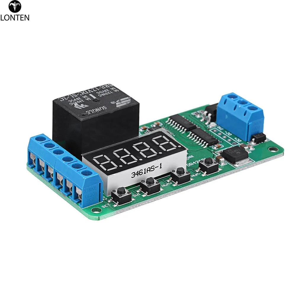 Custom Lonten Dual Channel 12V 5A Digital Tube DPDT Multi-function Time Delay Relay Timer Switch Module Manufacturer