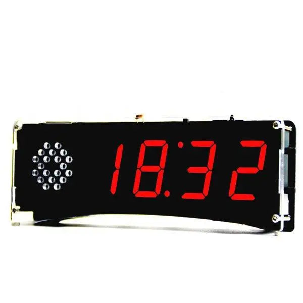 Custom 5V Voice Version DIY Electronic Clock Kit 51 SCM Digital LED Clock Set With Acrylic Shell Light Control Temperature Display Temp Manufacturer