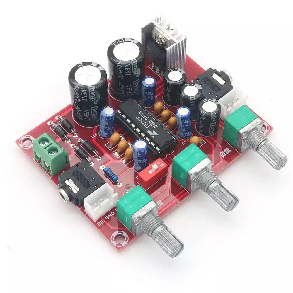 XR1075 Preamp tone Board Audio treble bass adjustment equalizer Pre audio amplifier board pcb assembly customize