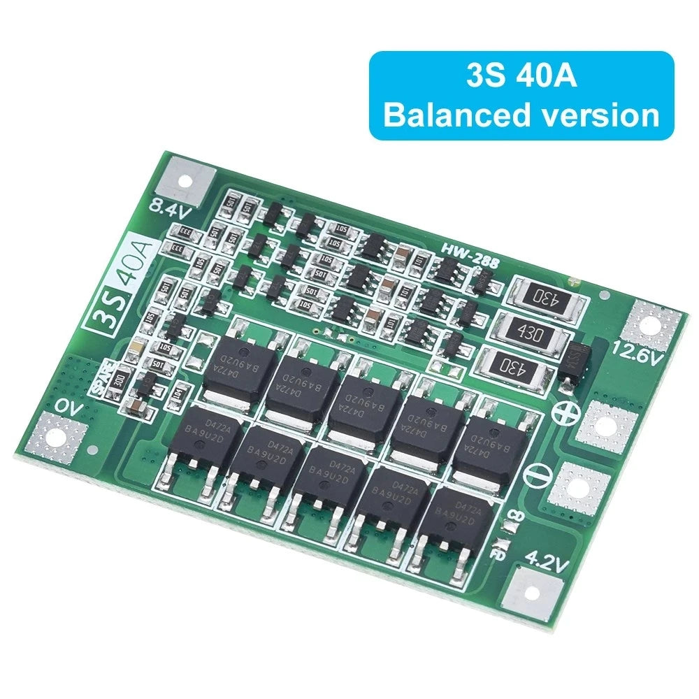 Custom 4S 40A Li-ion Lithium Battery 18650 Charger PCB BMS Protection Board with Balance For Drill Motor 14.8V 16.8V Lipo Cell Module Manufacturer