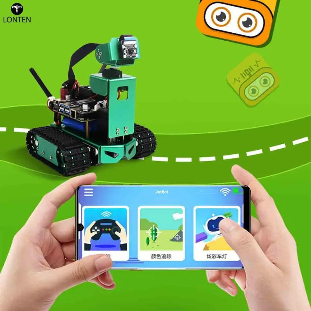 Custom Lonten High Tech Artificial Programmable Intelligence Car DIY 3DOF Robot Car Kit Development Board for Jetson Nano Adjustable He Manufacturer