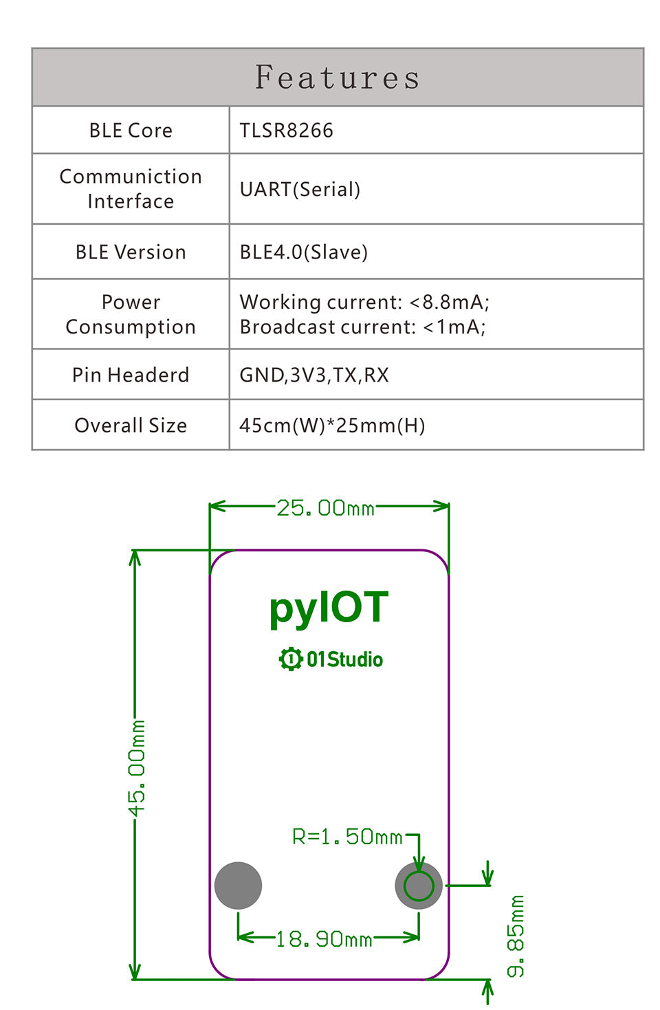 pyIOT- BLE Module TLSR8266 UART Low consumption Module MicroPython Development Board Custom PCB massage chair controller pcba customize