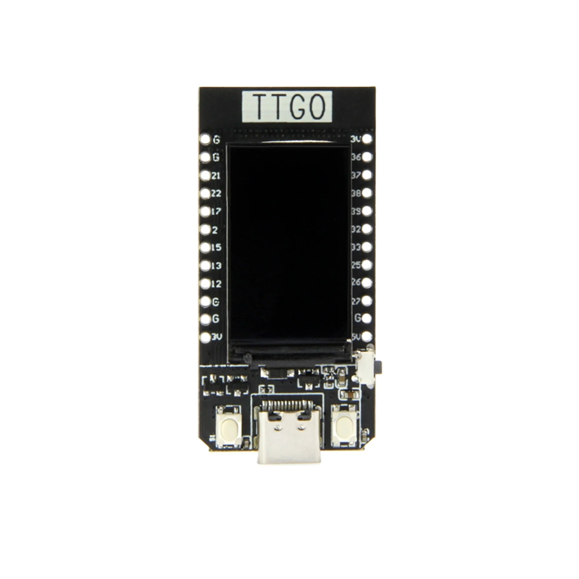 TTGO T-Display ESP32 Ontwikkelbord – 1.14 Inch LCD-kleurenscherm – WiFi + Bluetooth – Laag Stroomverbruik – Voor Processing, Max/MSP, Pure Data, VVVV