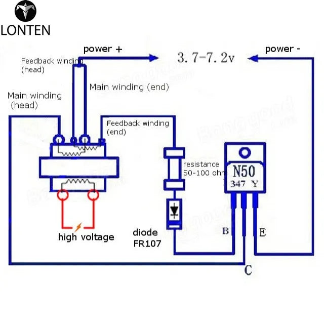 Custom Lonten Inverter Boost High Pressure Generator Arc Ignition Lighter Coil Module Electronic Assembly Arc Ignition Parts Manufacturer