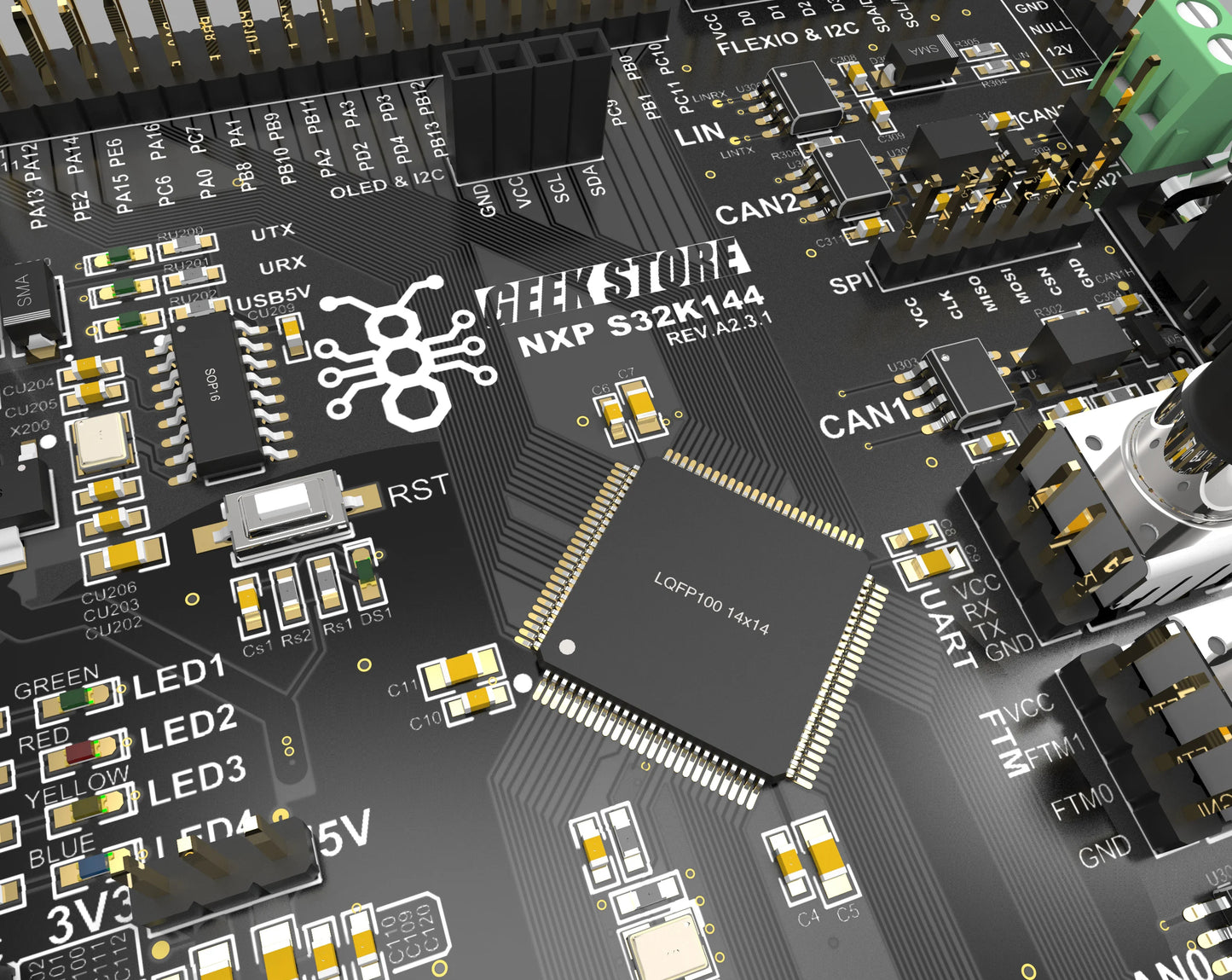 Custom S32K144 development board evaluation board ARM has routine source code LIN 3-way CAN Manufacturer