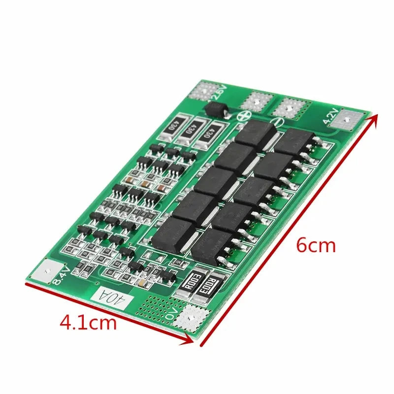 Custom 3S 4S 25A 40A 18650 Lithium Battery Protection Board 11.1V 12.6V 14.8V 16.8 High Current With Balanced Over Charge Discharge Manufacturer