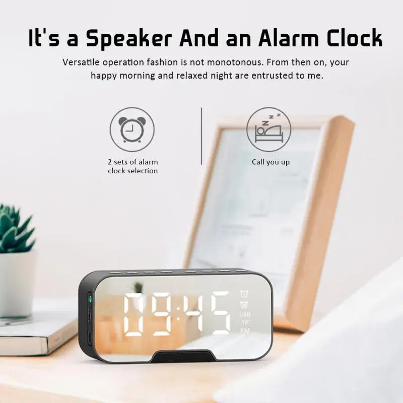Custom Lonten LED Dual Alarm Clock Digital Clock Wireless Speakers Support Alarm FM Radio/ TF Card /Hands- Calling Manufacturer