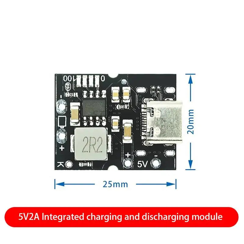Custom High Precision 5V 2A Charging Discharging Module Integrated Type - C Input Compatible With 4.2V Lithium Battery