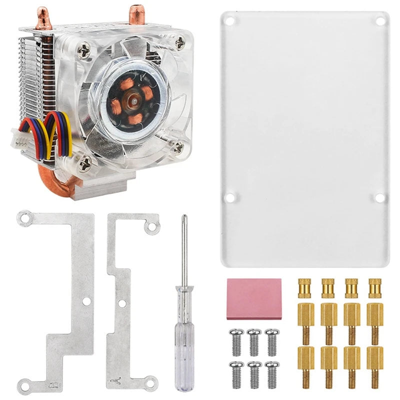 ICE Tower Fan Thinner RGB Fan Low-Profile CPU Cooler U-Shaped Copper Tube Fins For Raspberry Pi 5 Pi5