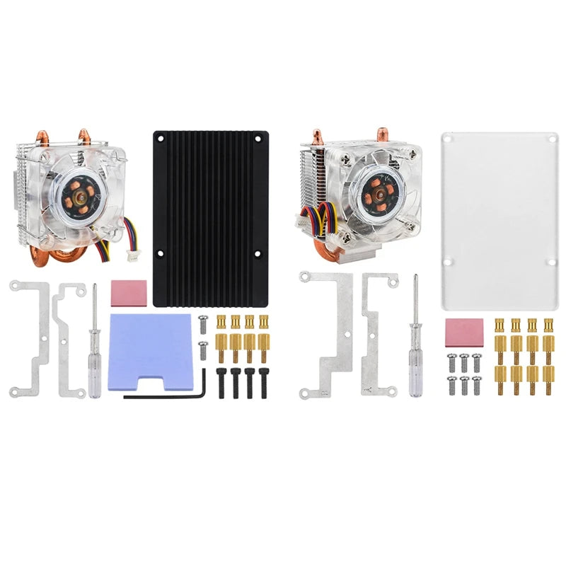 ICE Tower Fan Thinner RGB Fan Low-Profile CPU Cooler U-Shaped Copper Tube Fins For Raspberry Pi 5 Pi5