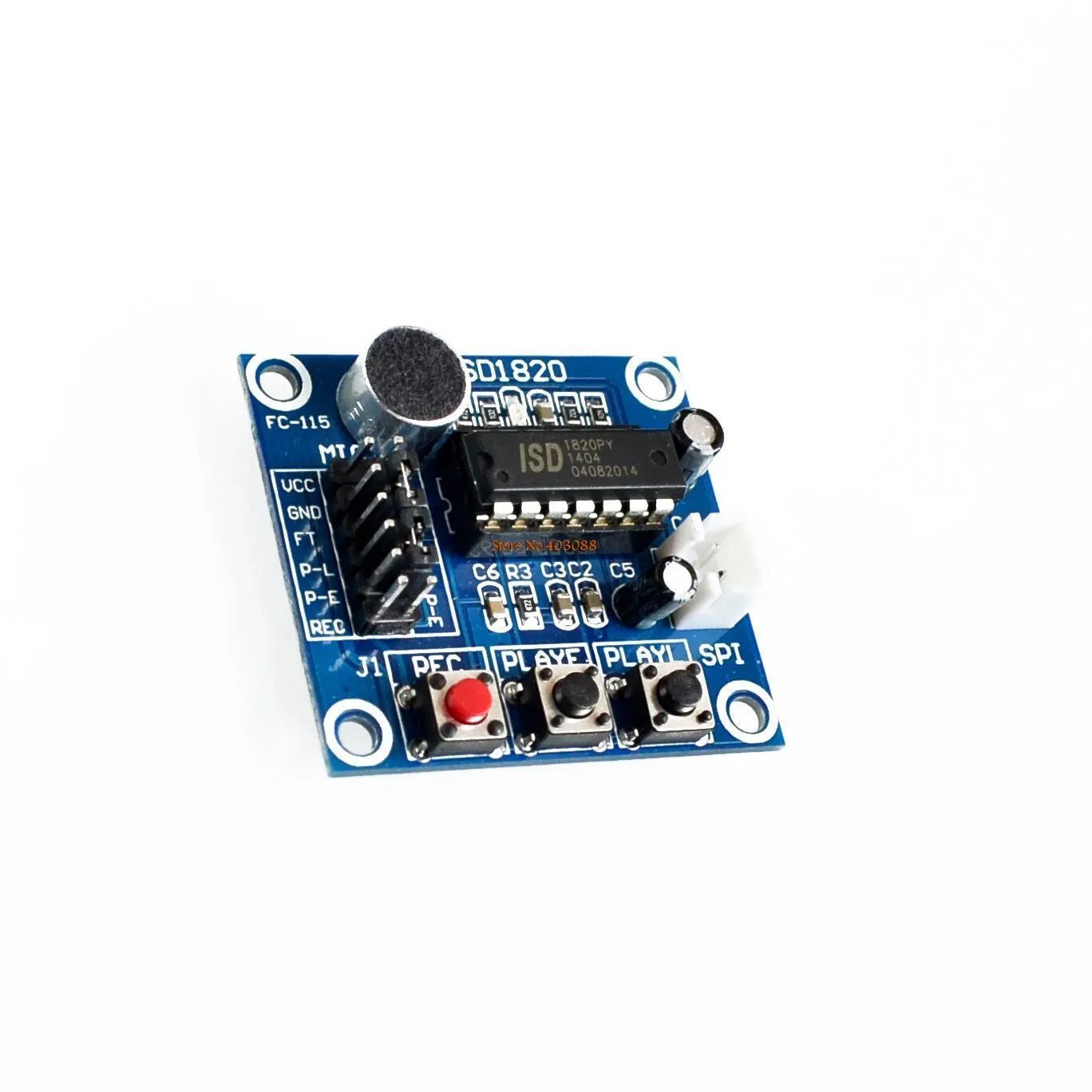 Custom ISD1820 recording module voice module the voice board telediphone module board with Microphones
