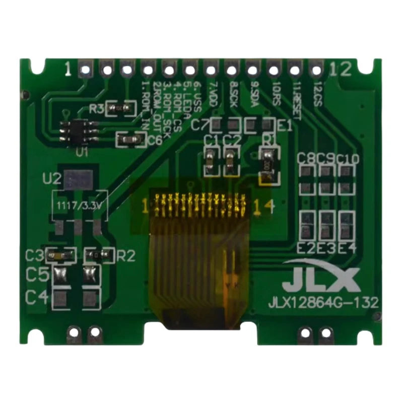 Custom JLX12864G-132-P LCD module 12864 dot matrix LCD screen 3V/5V optional, serial interface