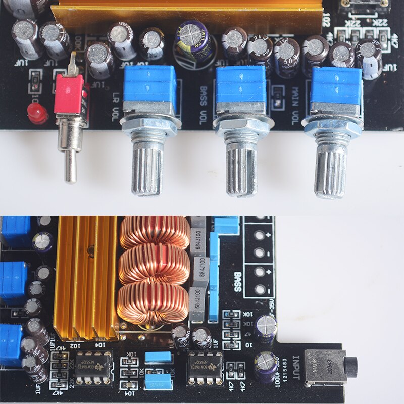 LONTEN Class D 2.1 HIFI audio High Power Digital Amplifier Board NE5532 * 2 TPA3116 NE5532 2 * 50W+100W customize