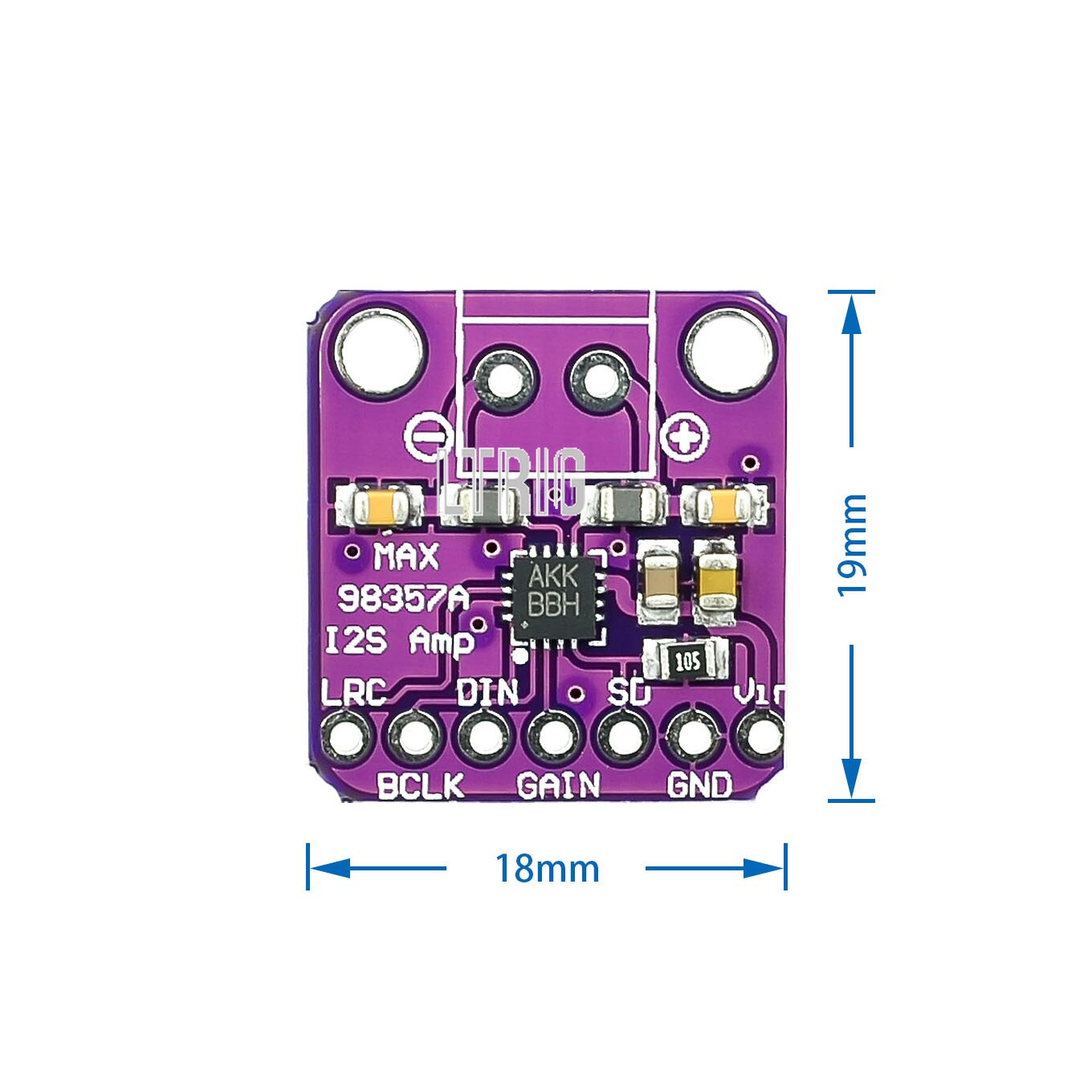 Custom 1PCS Max98357 I2S 3W Class D Amplifier Breakout Interface Dac Decoder Module Filterless Audio