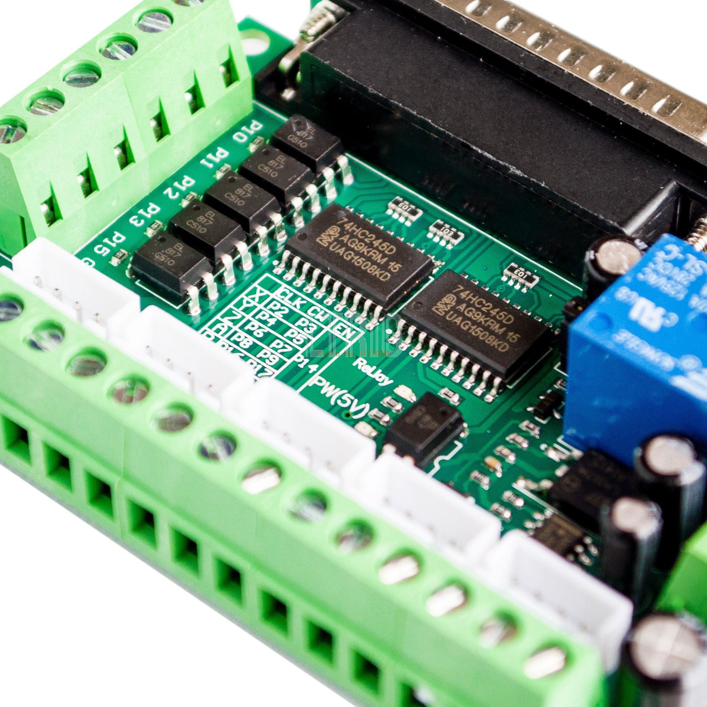 Custom 1PCSUpgraded 5 Axis CNC Interface Adapter Breakout Board For Stepper Motor Driver Mach3 + USB Cable