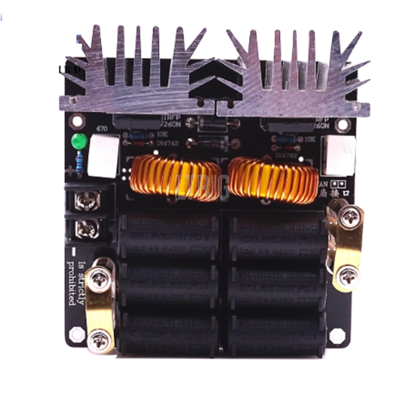 custom 1Pcs 12-48v 1000W 20A ZVS Low voltage induction heating board Power supply module Flyback Driver Heater Tesla coil