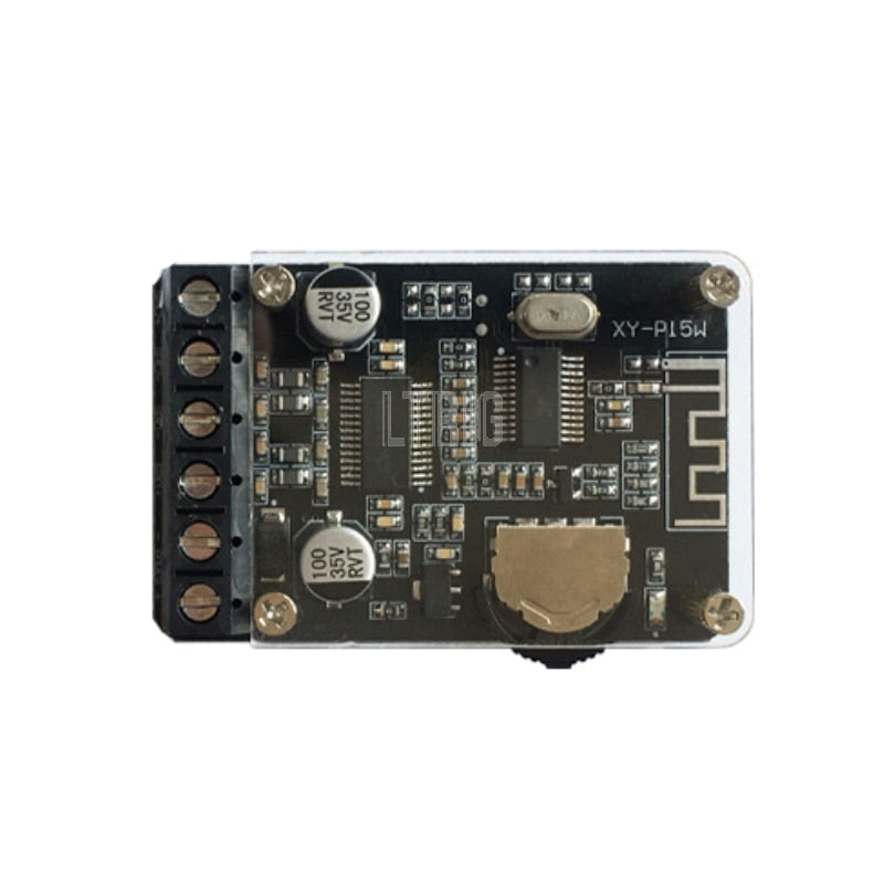 custom 1Pcs 20W * 2 Bluetooth 5.0 Stereo Digital Audio Amplifier with Case DC12-24V Dual Channel Small Stereo Amp