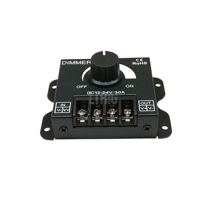 custom 1Pcs 30A led dimmer dc 12V 24V adjustable brightness lamp strip driver single color power supply light 5050 3528