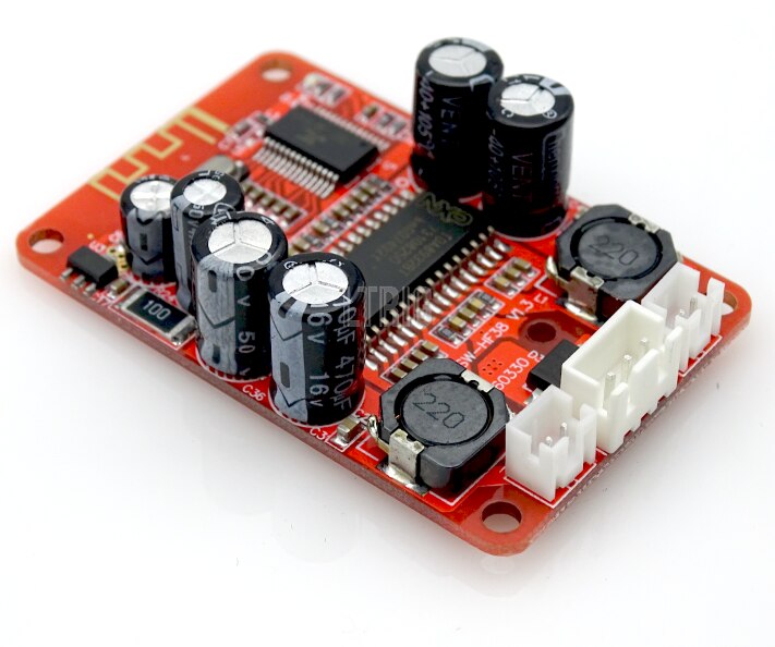 custom 1Pcs Bluetooth digital power amplifier board 2 x15w bluetooth speaker with power amplifier stereo V2.0 10~24VDC