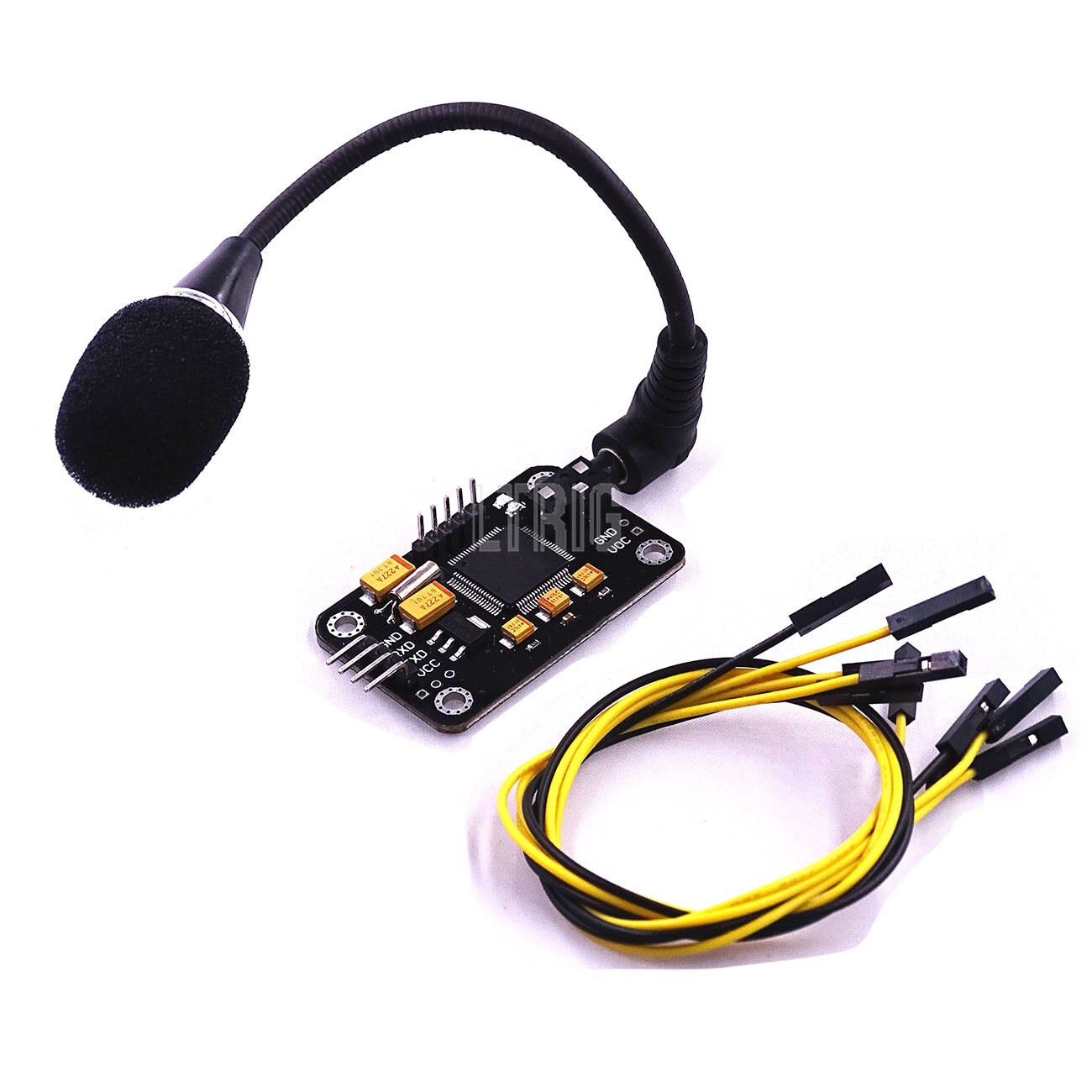 custom 1Pcs Control Voice Recognition Module Black Voice Jumper Cable With High Sensitivity Microphone Tools For Arduino
