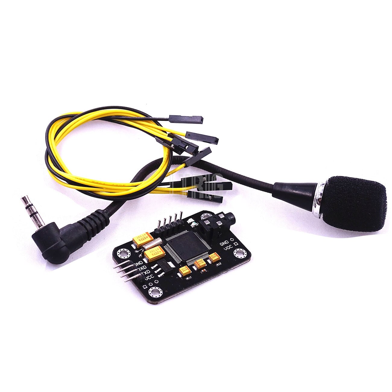custom 1Pcs Control Voice Recognition Module Black Voice Jumper Cable With High Sensitivity Microphone Tools For Arduino