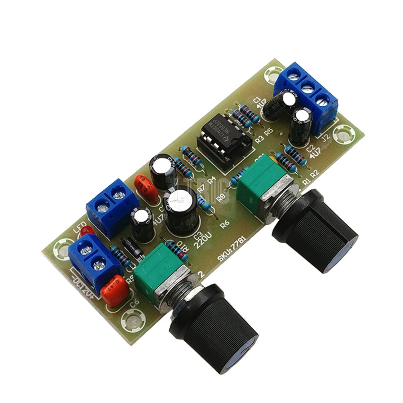 custom 1Pcs DC 10-24V low-pass module accessories filter board amplifier 22Hz-300Hz preamp volume smart speaker control