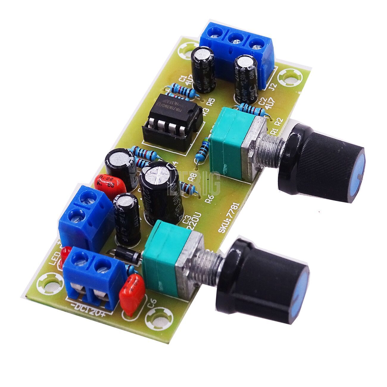 custom 1Pcs DC 10-24V low-pass module accessories filter board amplifier 22Hz-300Hz preamp volume smart speaker control