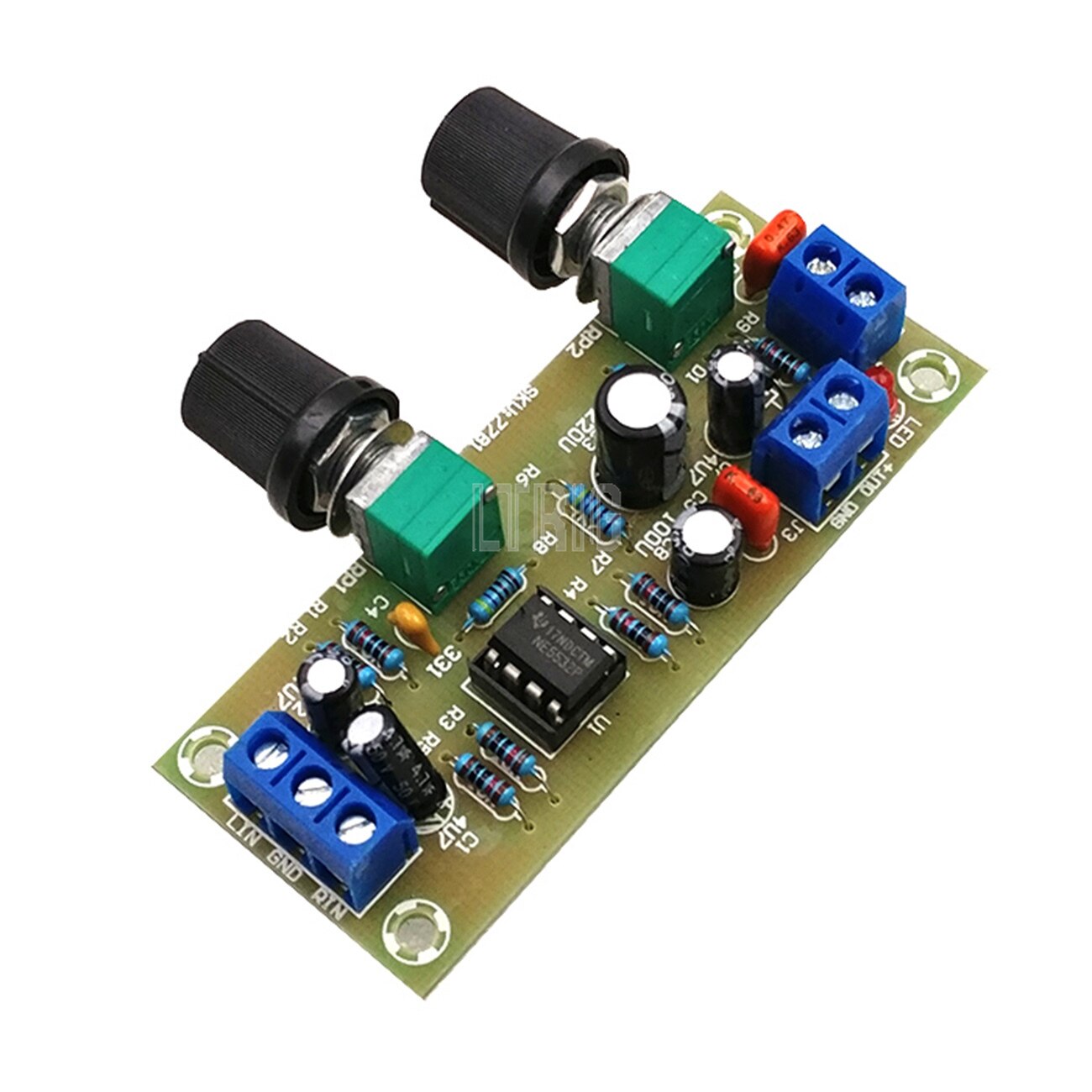 custom 1Pcs DC 10-24V low-pass module accessories filter board amplifier 22Hz-300Hz preamp volume smart speaker control