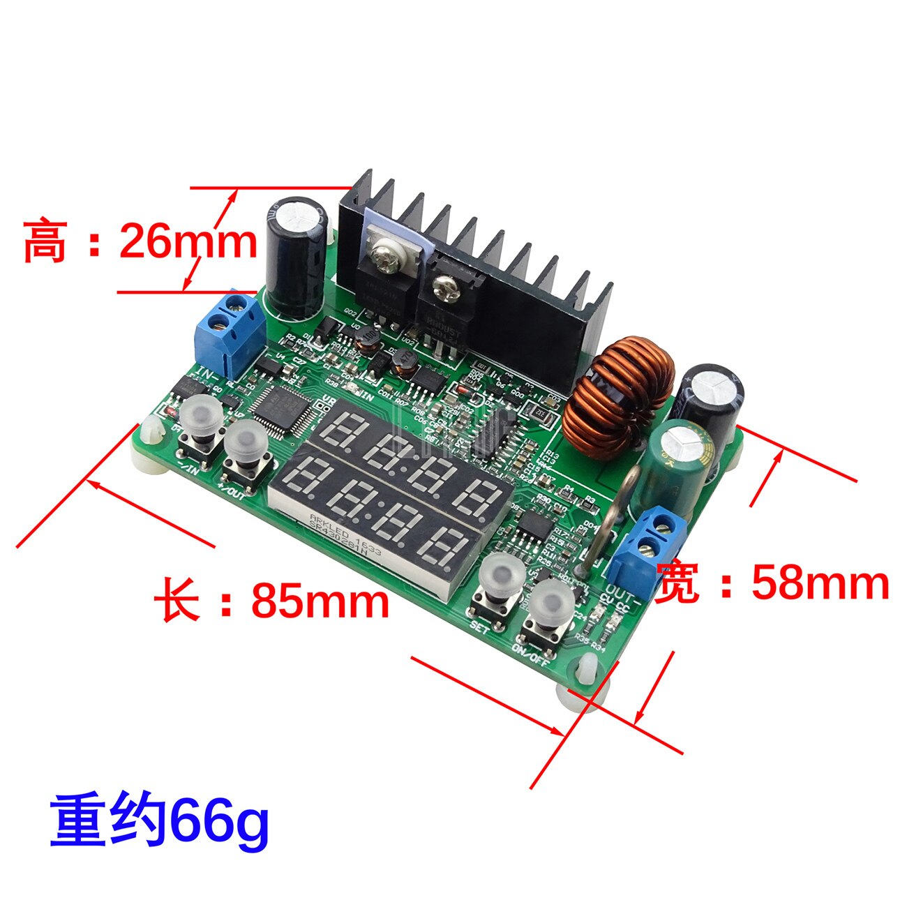 custom 1Pcs Digital controlled DC adjustable step-down regulated power supply module board voltmeter ammeter 32V5A160W
