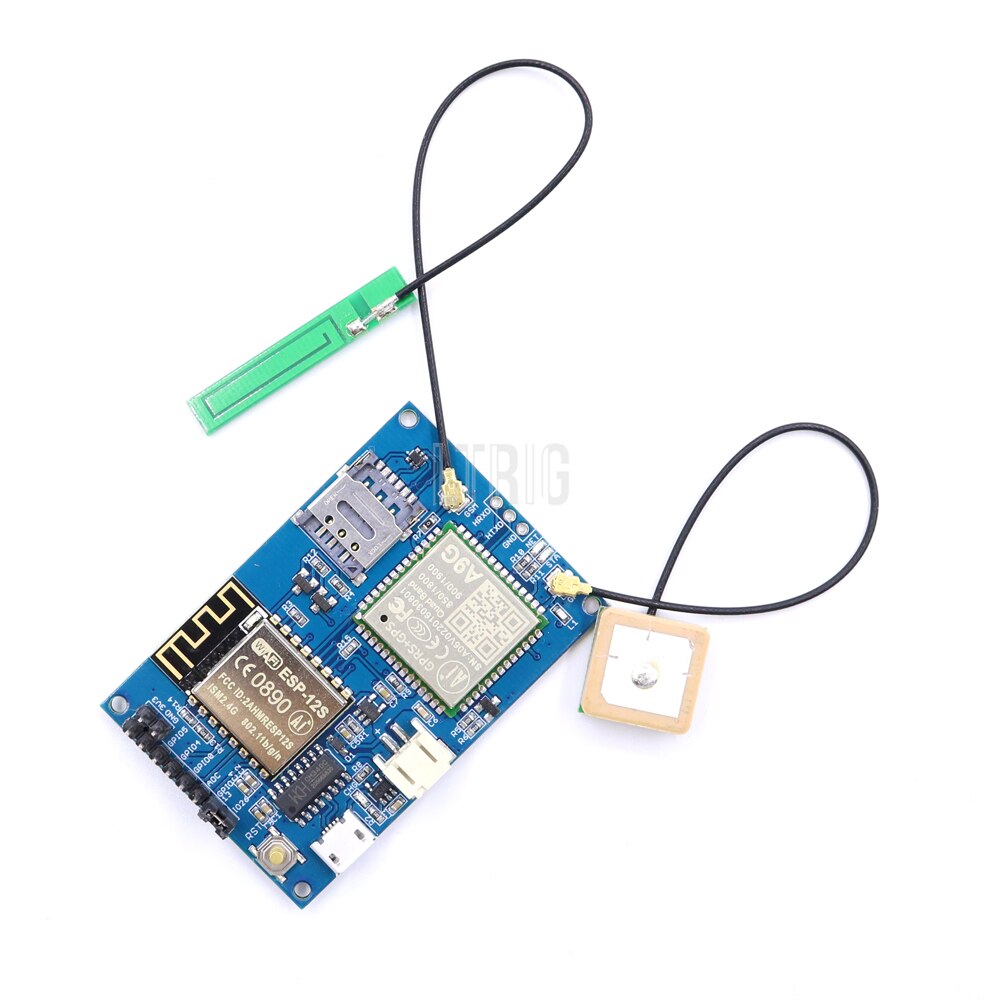 custom 1Pcs ESP8266 ESP-12S A9G Quadband GSM GPS IOT Wifi + Cellphone + GPS 850/900/1800 / 1900MHz Development Board