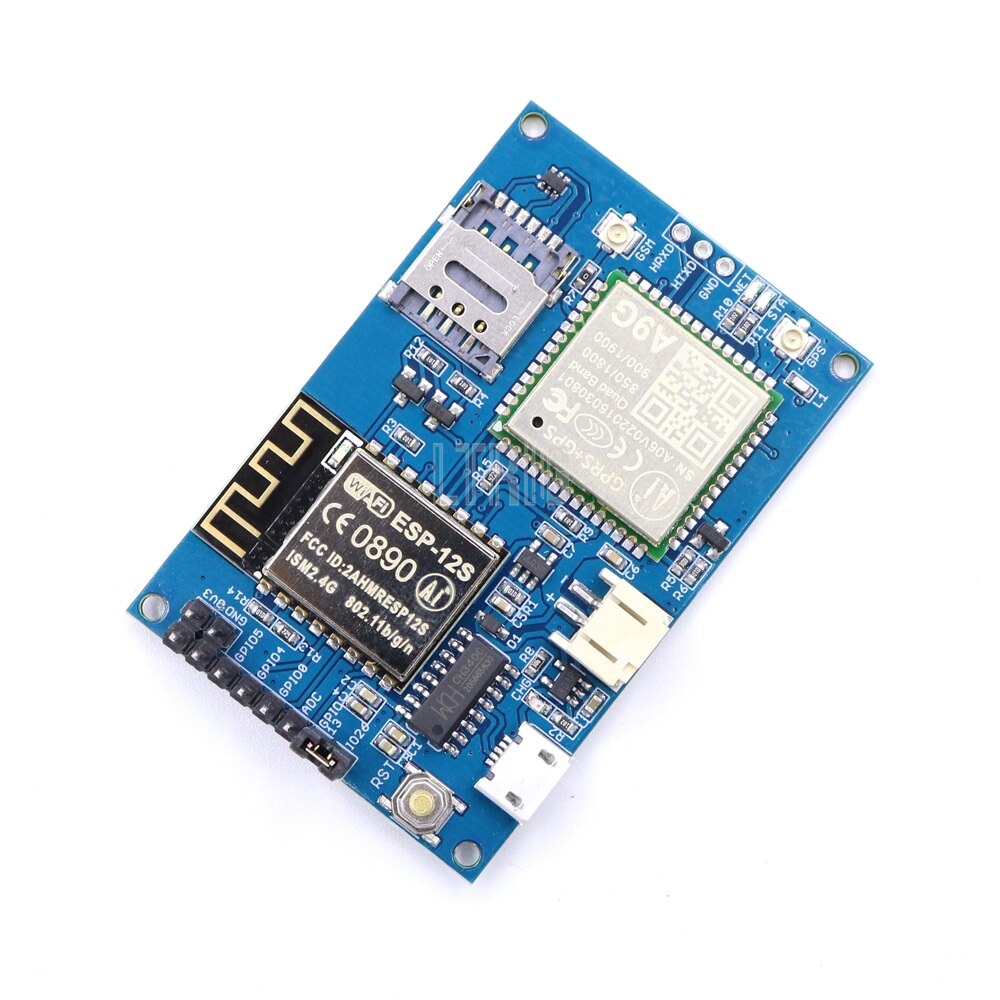custom 1Pcs ESP8266 ESP-12S A9G Quadband GSM GPS IOT Wifi + Cellphone + GPS 850/900/1800 / 1900MHz Development Board