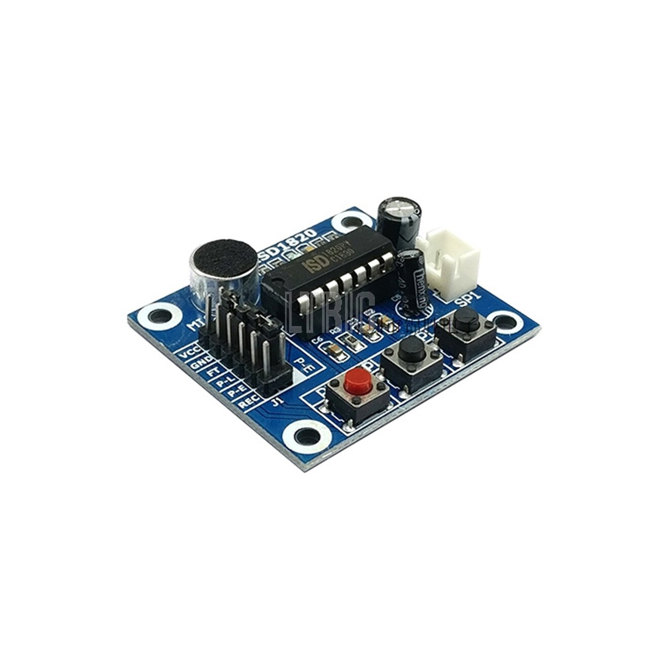 custom 1Pcs ISD1820 recording module voice module the voice board telediphone module board with Microphones + Loudspeaker