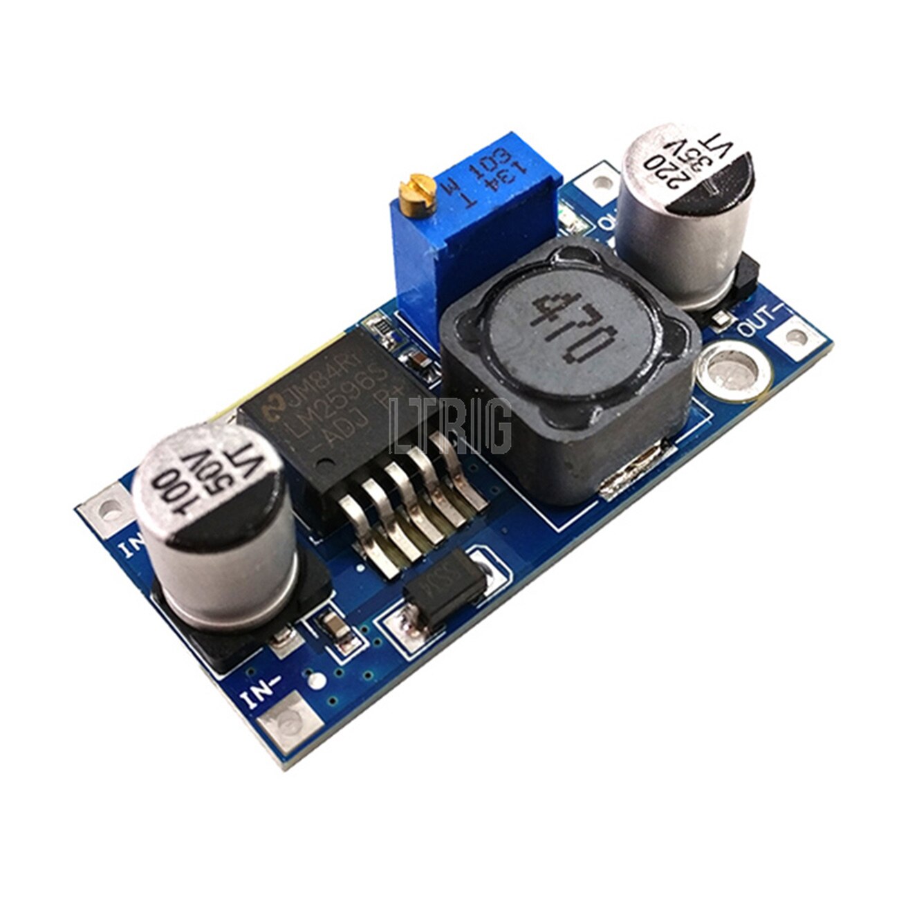 custom 1Pcs LM2596 power supply module DC / DC BUCK 3A adjustable buck module regulator ultra LM2596S 24V switch 12V 5V 3V