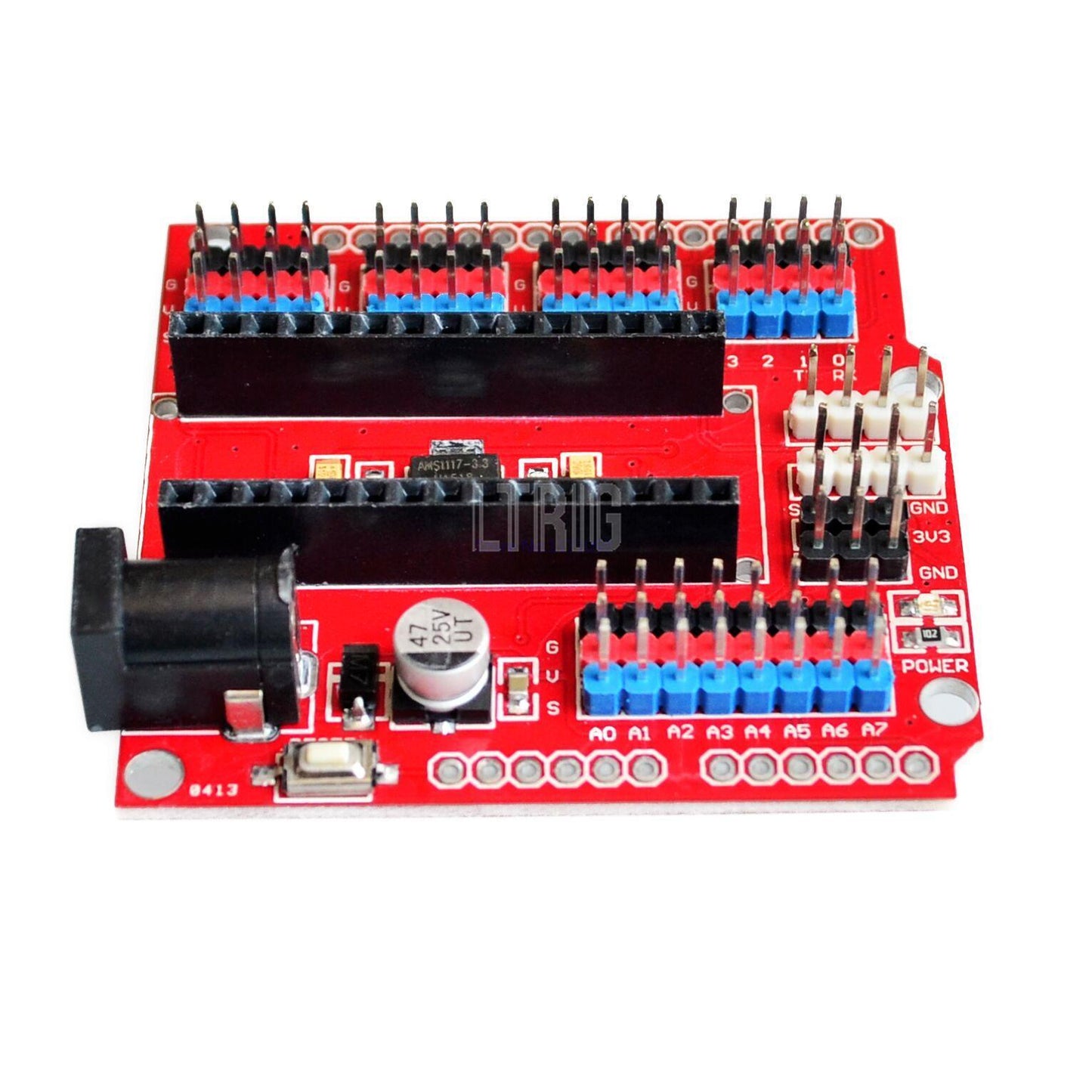 custom 1Pcs Multi-Function Nano Shield Expansion Board for Electric DIY SCM - Orange + Black (NANO SHIELD) For nano 3.0